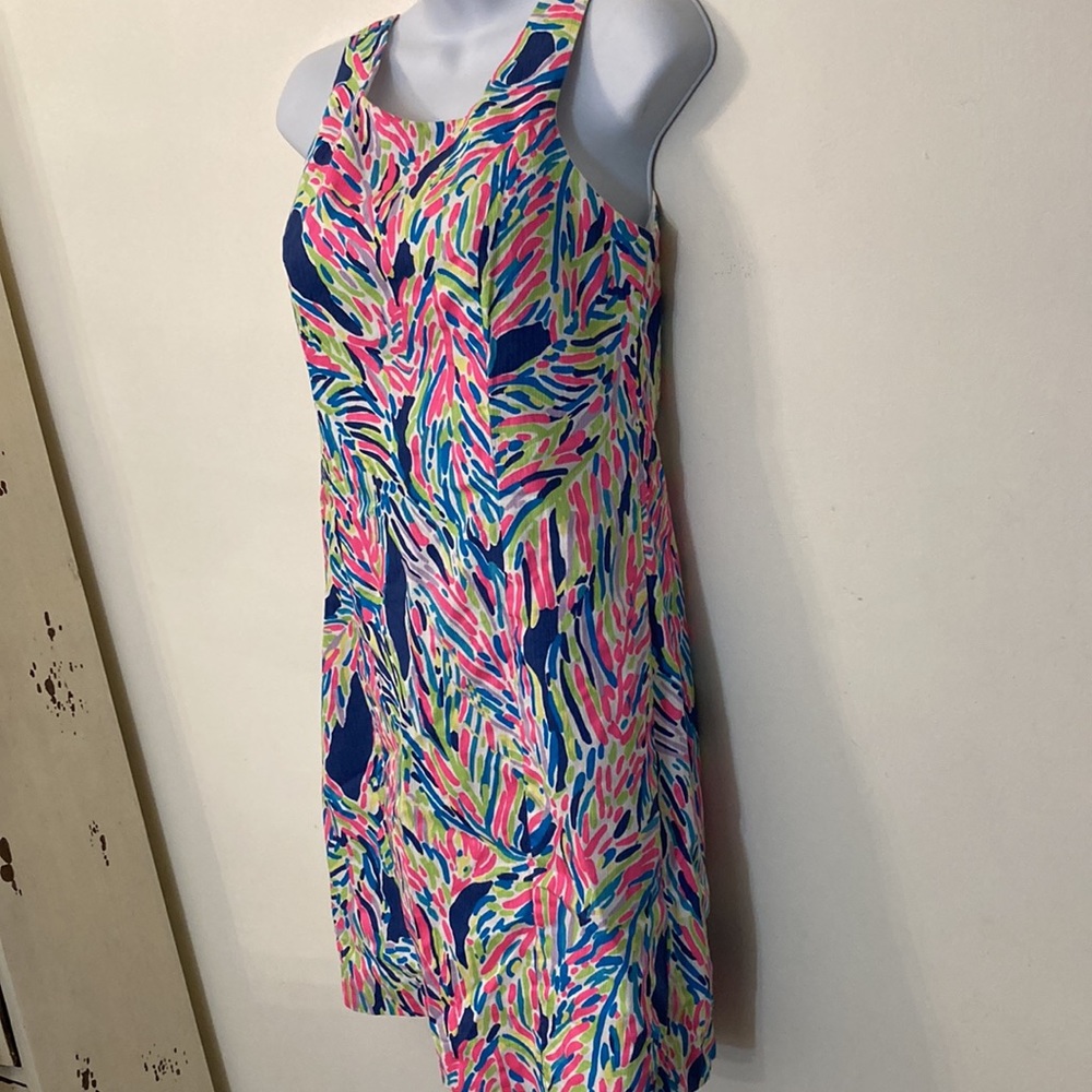 Lilly Pulitzer shift dress Indigo palm reader size 2 - Picture 3 of 10
